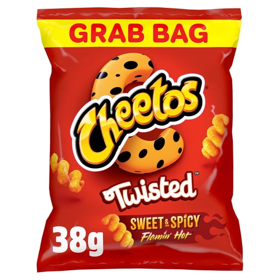 Cheetos Twisted Sweet & Spicy Flamin' Hot Crisps 38g, Imported from Britain