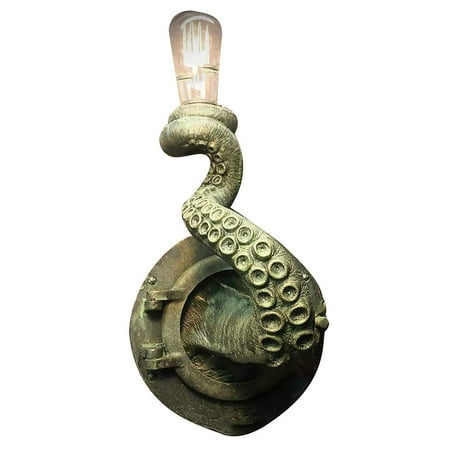 

Aousin Octopus Wall Light Monster Tentacle Lamp Holder Bulb Light Decor (Green)