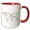 Red/White, variant on 3drose, Rainbow World Map, 15oz Mug