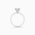 thumbnail image 3 of Cloud Jewel 2.1 Ct Moissanite Tapered Band Ring - Moissanite in 14K White Gold Plated - Women's Elegant Engagement Ring - Perfect for Proposals, Anniversaries, and Gift Giving, 3 of 4