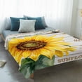 thumbnail image 4 of Yellow Sunflower Blanket Soft Cozy Warm Throw Blanket for Couch, Plush Fuzzy Flannel Fleece Blankets for Sofa, Elegant Pastoral Floral Wooden Bed Blankets Lightweight Gifts for Women, 50"x60", 4 of 9