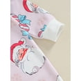 thumbnail image 6 of Elippeo Baby Girls Jumpsuit 3M 6M 12M 18M Long Sleeve Crew Neck Santa Claus Print Romper Christmas Clothes, 6 of 9