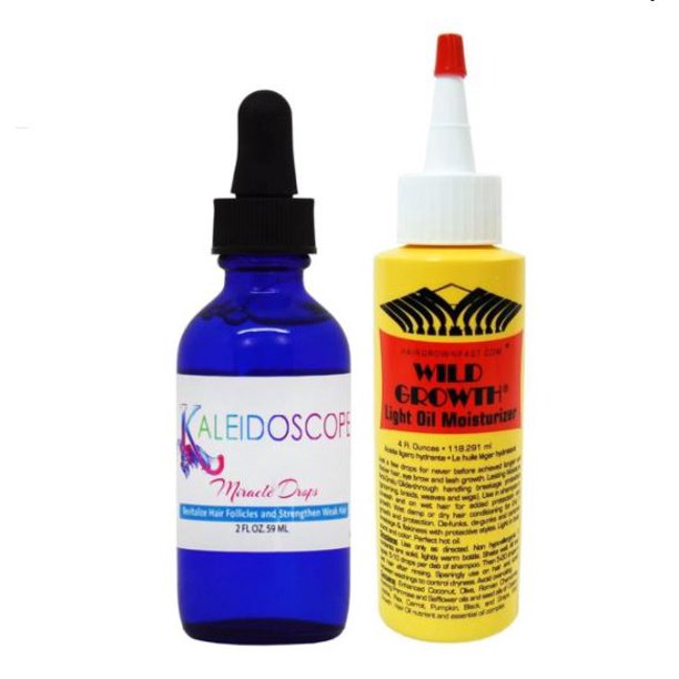 Kaleidoscope Miracle Drop Hair Growth Oil 2oz + Wild Growth Light Oil