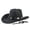 Black, variant on Straw Cowboy Hat for Men Women, Wide Brim Sun Hat with Chin Strap, UV Protection Western Cowgirl Hat for Beach Travel Outdoor Beige