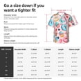 thumbnail image 5 of Bingfone Men's Short Sleeve Button Down Shirts Hawaiian Cupcakes and Donuts Printed Beach Shirt, 5 of 7
