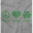 thumbnail image 2 of Peace Love Irish St Pattys Day Clover Women Plus Size Crewneck Sweatshirt Brisco Brands 3X, 2 of 3