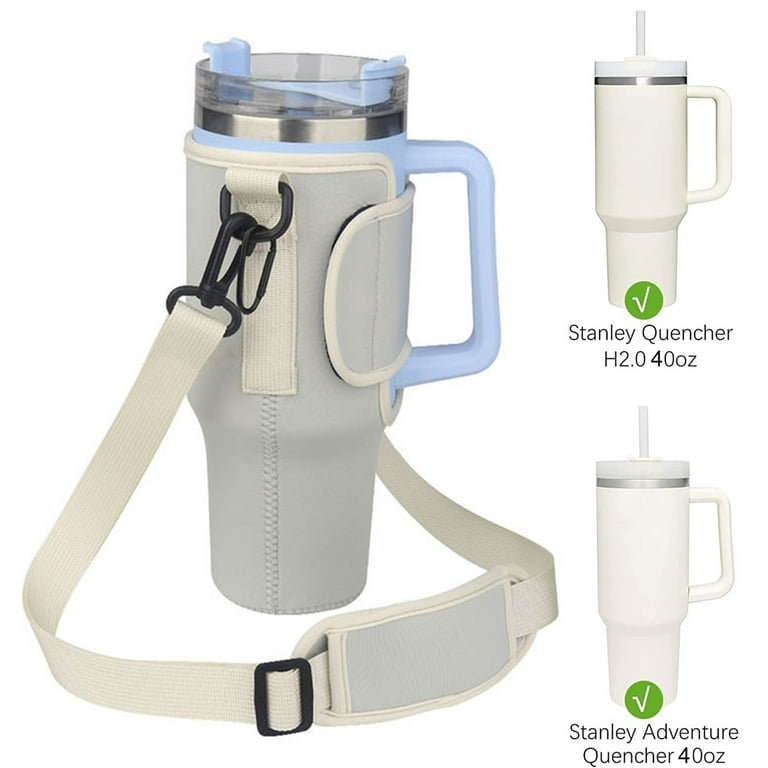 Kaou 40oz Tumbler with Handle Carrier Holder Adjustable Shoulder Strap Fastener Tape Travel Water Bottle Cup Sleeve Storage Bag Carrying Pouch Tumbler