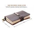 thumbnail image 2 of Cuaderno viaje cuero recargable, diario unisex, ideal para escritura, regalos, viajeros, tamaño pequeño 5.2x4 - Café, 2 of 3