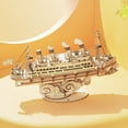 thumbnail image 3 of Wooden Puzzle Kit DIY 3D Steamship Boat Wooden Building Kit Table Decoration, 3 of 10