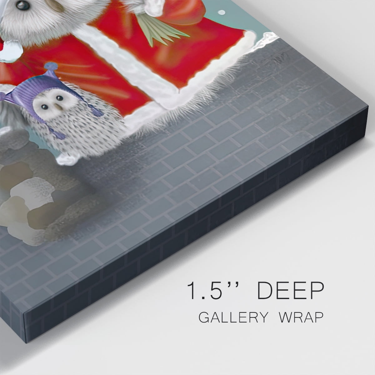 Christmas Santa Owl- Gallery Wrapped Canvas