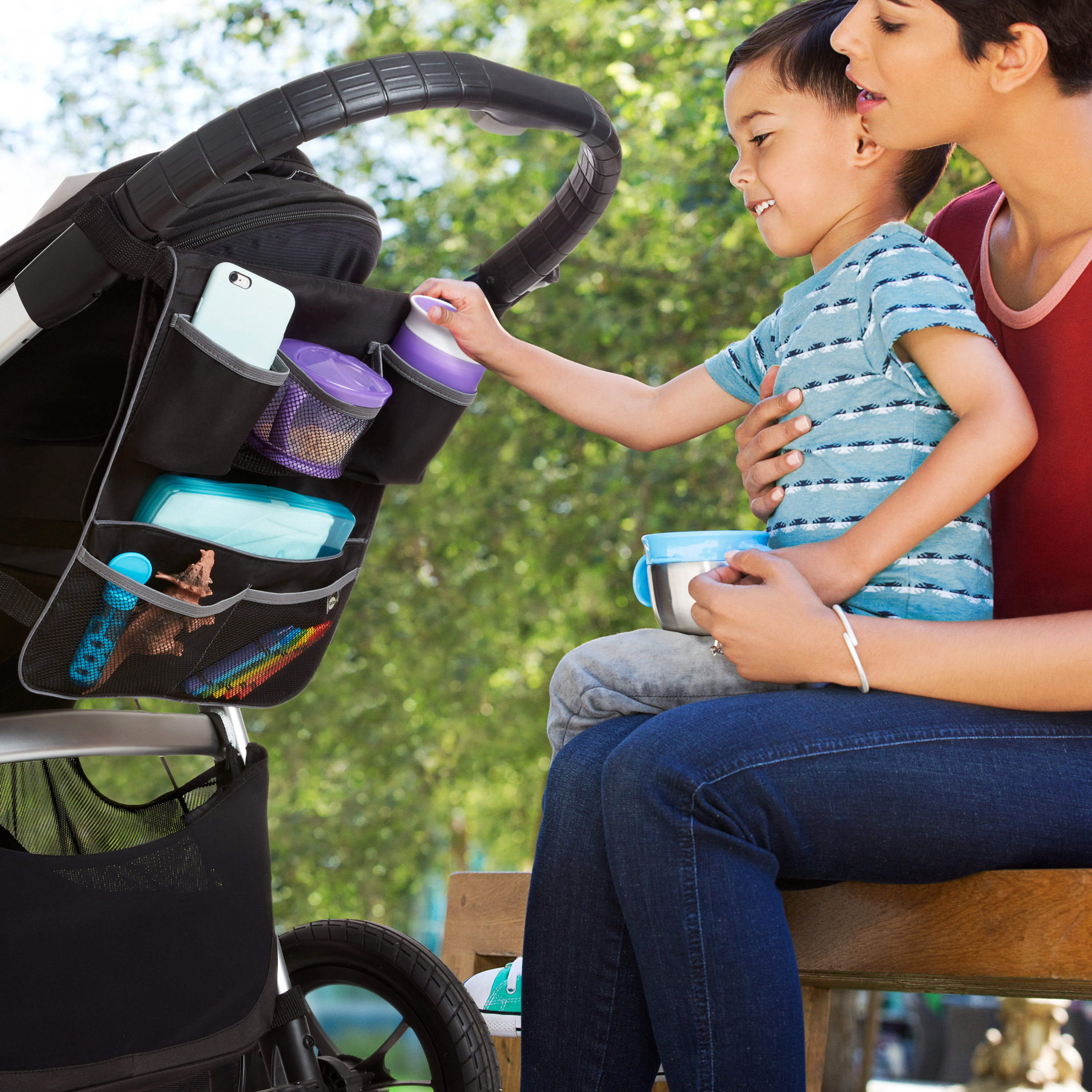 SafeFit® Infant and Toddler Car Backseat and Stroller Organizer, Black, Unisex - image 3 of 6