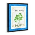 thumbnail image 3 of Stupell Industries I Beg Your Parsley Black Framed Floater Canvas Wall Art design by Lara Beeston, 21 x 17, 3 of 9