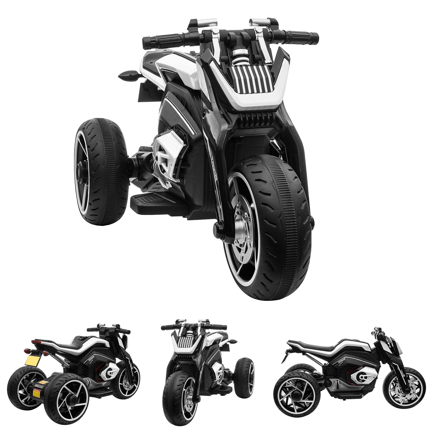 UWRNite 12V Kids Ride On Motorcycle Toys 3 Wheels Electric Trike Motorcycle for Boys and Girls