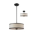 thumbnail image 1 of Z-Lite Cameo 3 Light Convertible Pendant in Creme and Bronze, 1 of 1