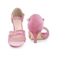 thumbnail image 2 of BLISSFUL STEP Open Toe Cross Strap Kitten Heels Sandals for Women Pink 9, 2 of 8