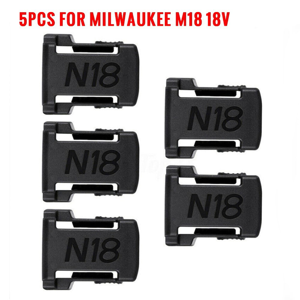 5x BATTERY MOUNTS for MILWAUKEE M18 18v Storage Holder Shelf Rack Stand Slots 