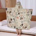 thumbnail image 5 of I Love My Dogs Art Hooded Bath Towel，50"x30" for Ages 3 To 12 Kids, Quick Dry Lightweight Soft Microfiber Hood Beach Towel Cover Up for Kids, 5 of 7