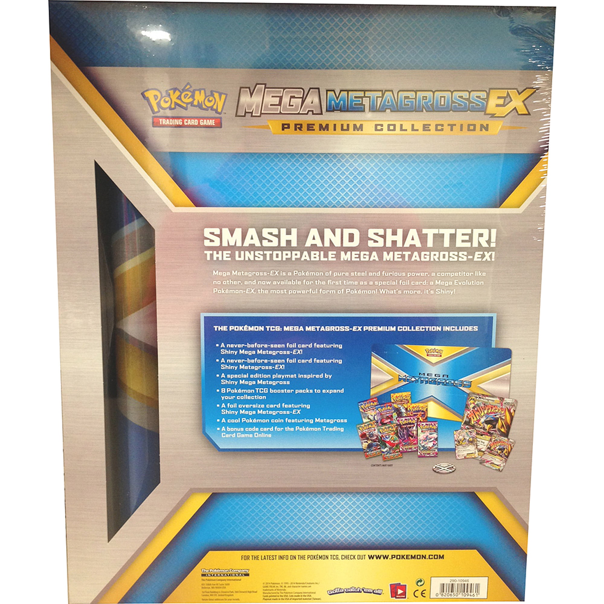 Mega Metagross & Mega Blaziken EX Premium Collection Boxes Pokemon Cards Playmat 