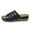 A Black, variant on Women Trendy Sandals Open Toe Holiday Wedge Shoes Artificial Leather Ankle Strap Sandals Indoor Outdoor Shoes Blue 35