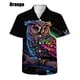 thumbnail image 3 of Nuevas camisas de manga corta con estampado de animales para hombre, camisas informales de verano de gran tamaño con botones, camisas de playa para hombre, ropa de calle, 3 of 4