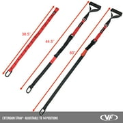 Valor Fitness Adjustable Bodyweight Suspension Strength Training Resistance Straps With Storage Bag - Portable VFX Full Body Home Gym Workout