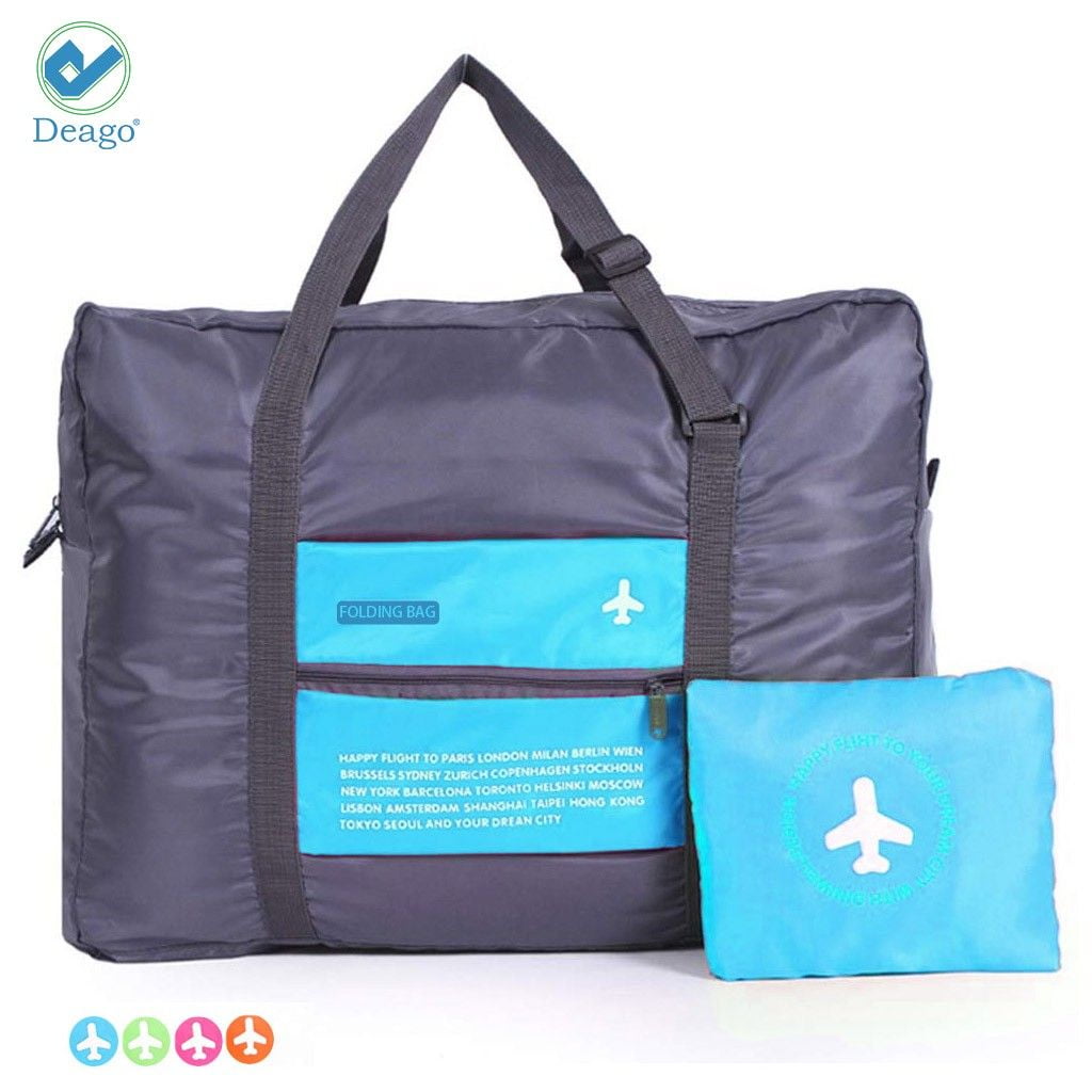 Travel Luggage Duffle Bag Lightweight Portable Handbag City Pattern Large Capacity Waterproof Foldable Storage Tote 