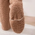 thumbnail image 4 of XZKING Over Knee High Fuzzy Sock Plush Slipper Stockings Furry Long Leg Warmers Winter Home Sleeping Socks,1 Pair Gary, 4 of 9