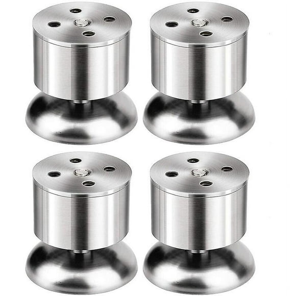 A set of 4 legs -6cm adjustable furniture stainless steel table legs with rubber pads and screws