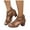 Brown, variant on Vintage Roman Dress Sandals for Women 2025 Hollow out Peep Toe Platform Chunky High Heel Summer Ankle Booties