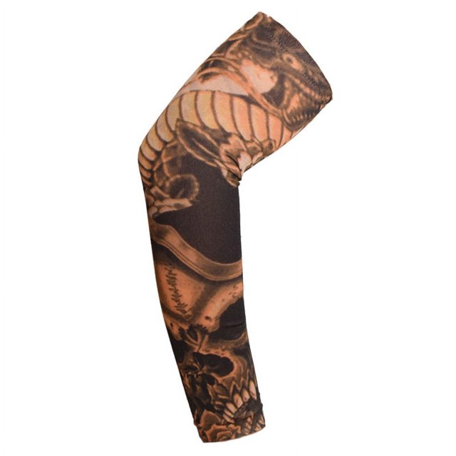 Manga de tatuaje para brazo con flores para montar a caballo al aire libre en verano, para deportes, viajes, pesca, protector solar, manga de tatuaje para brazo
