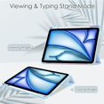 thumbnail image 3 of SaniMore Case for Apple iPad Air 11 (2024), Auto Sleep/Wake Shock Resistant [Built-in Pencil Holder] Flip Stand [Dual Angle] Transparent Slim Lightweight Anti-fall Tablet Shell, Light Blue, 3 of 8