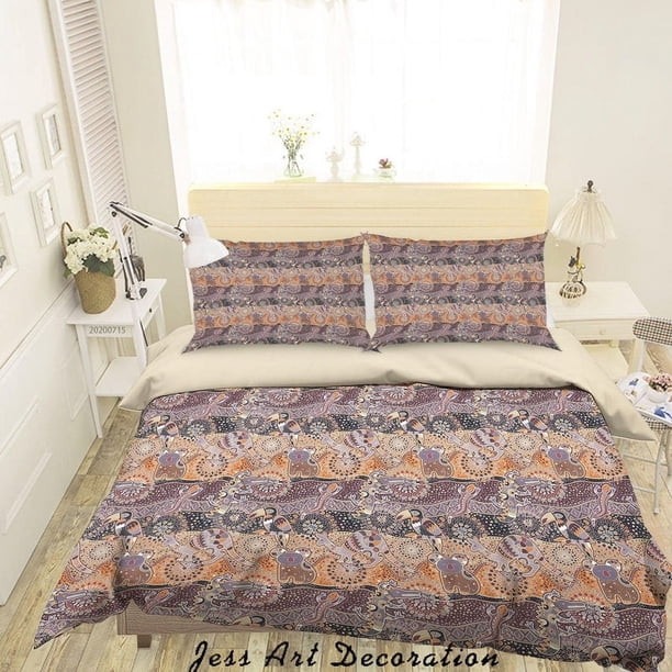 3D Abstract Vintage Floral Pattern Quilt Cover Set Ropa de Cama Set Funda Nórdica