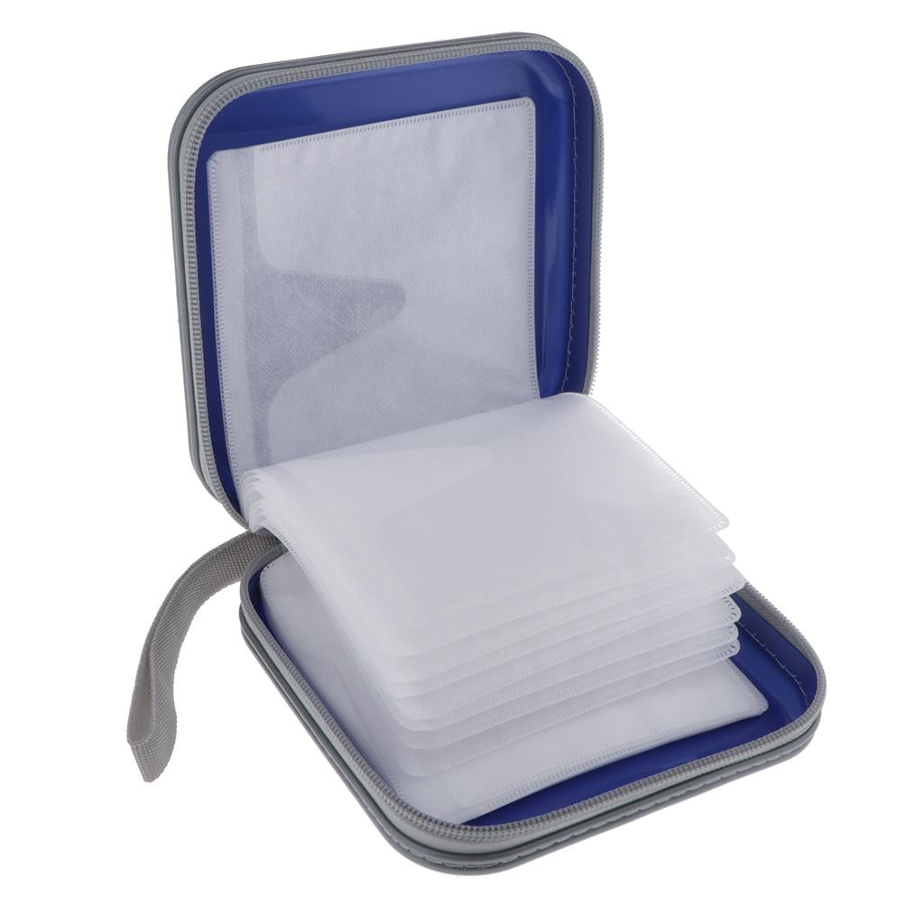 CD バック 40 Disc CD Storage Case, Dust And Scratch Resistant - Blue
