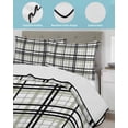 thumbnail image 4 of Sage Green Black Plaid Summer Quilt Set King Size,Soft Quilted Bedding Set with 2 Pillow Shams,Farmhouse Green Black Checkered Lightweight All Season Bedspread Coverlet for Bedroom 96"x106", 4 of 6