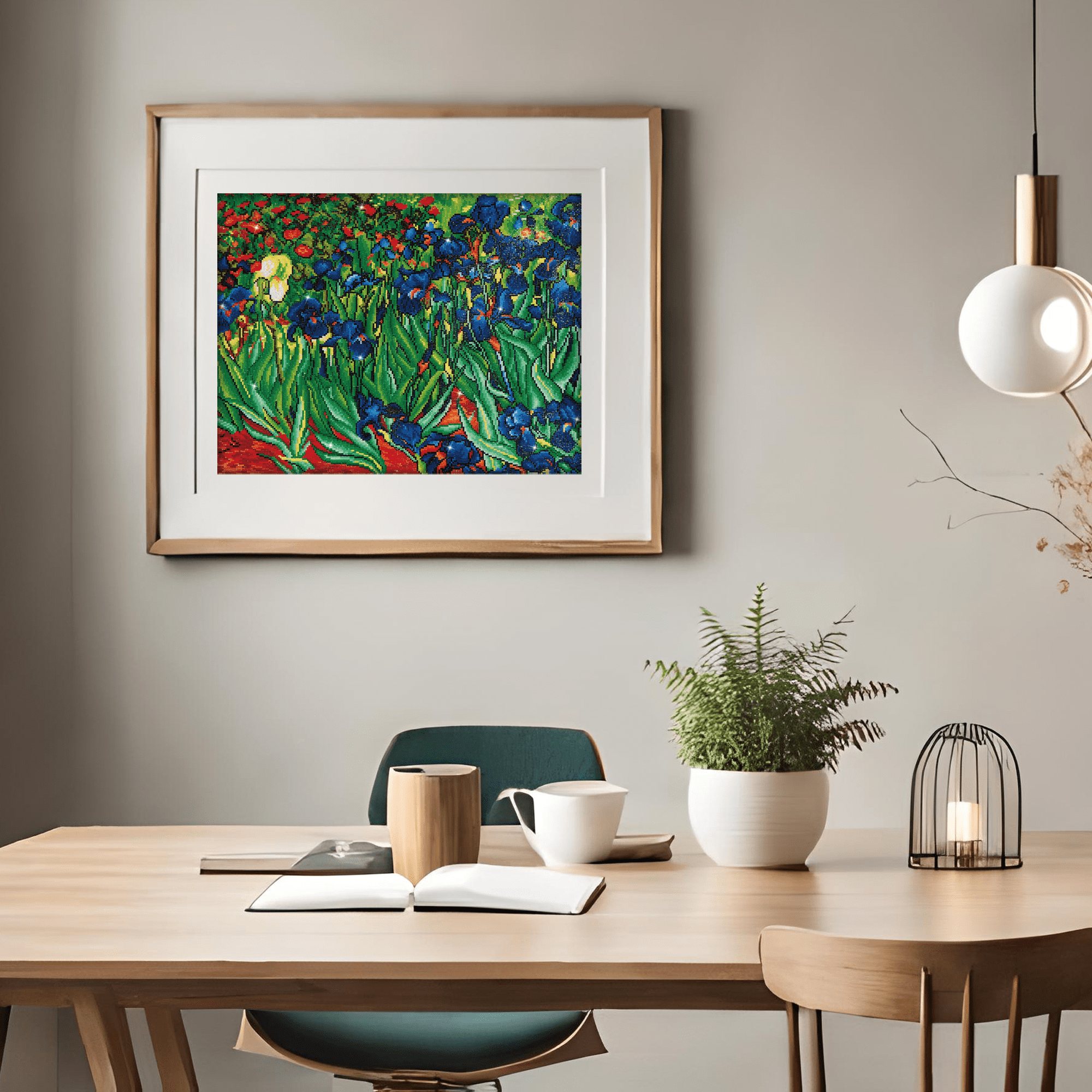 Diamond Dotz Irises (Van Gogh) Diamond Painting Kits for Adults - Diamond Art Kits a Relaxing Creative Craft Kit with Dotz Gems