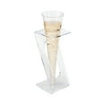 thumbnail image 2 of Bev Tek 4 oz Clear Plastic Medium Champagne Flute - Stand Sold Separately - 5 1/2" x 2" x 2" - 100 count box, 2 of 4