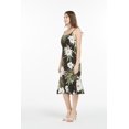 thumbnail image 4 of Hawaii Hangover Women's Hawaiian Mermaid Ruffle Dress Wispy Cereus Black, 4 of 5