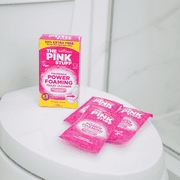 The Pink Stuff Miracle Power Foaming Toilet Cleaner, Self-Activating Formula, Stain Remover, 3 Treatments, 10.5 oz