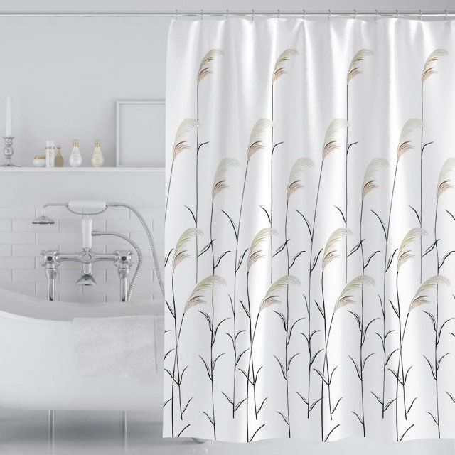 Cortina de ducha impermeable gruesa con patrón de triángulos 180*180cm