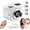 White, variant on Mini Camera Shaped Portable Fan with Lanyard, 199-Speed USB Rechargeable Handheld and Neck Fan, Cute Compact Personal Fan with Strong Airflow for Outdoor Travel Office Desk (Orange)