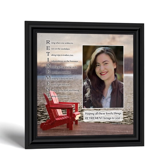 Retirement Gift for Woman, Red Chair Picture Frame
