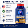 thumbnail image 6 of Healblend Neuro Plus Focus Booster - Advanced Brain Support Supplement with Vitamin B6, B12, Folate - Improves Memory, Concentration, Mental Clarity & Cognitive Function – 120 Capsules, 6 of 11