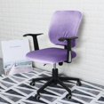 thumbnail image 3 of LAICAIW Housse de Chaise de Bureau Extensible Résistante à l'Eau en Spandex Extensible Jacquard Housse de Chaise d'Ordinateur pour Chaises de Bureau Velours Violet, 3 of 7