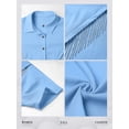 thumbnail image 3 of SLADYGLO Women Sparkly Rhinestone Fringe Shirt Glitter Tassel Lapel Collar Single-breasted Short Sleeve Blouse, 3 of 3
