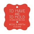 thumbnail image 1 of Darling Souvenir Custom Bonbonniere Gift Tags To Have and To Hold In Case You Get Cold Wedding Party Favor Hang Tags-Red-100 Tags, 1 of 1