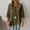 Army Green plus size fall tops a1, variant on Women Plus Size Fall Round Neck 3/4 Sleeve Button Down Casual Solid Boho Pullover Tops for Women Cute Trendy Comfy Loose Fit Tunic Blouses Winter Business Work Clothes, Army Green M