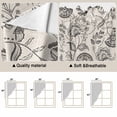 thumbnail image 3 of Grey Paisley Kitchen Window Curtains, Swag Curtains Valance for Bedroom Living Room Bathroom, Boho Flower Botanical Leaf Branch Rod Pocket Window Treatment Curtain Block Drapes 2 Panels 28"x36", 3 of 9