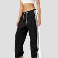 thumbnail image 2 of OSOLU Solid Color Stylish Women Cozy Pants Daily Wear Sports Sweatpants Loose Fit Long Trousers Spring Summer Fall Easy Care Options Available Everyday Comfort Versatile Bottoms, 2 of 4