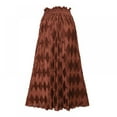 thumbnail image 2 of Summer Skirts for Women 2023 Trendy - Elastic High Waist Casual Beach Maxi Draped Skirt, 2 of 3