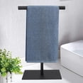 thumbnail image 1 of shiyou-Towel Racks Hand Towel Stand, Countertop T-Shape Stainless Steel Free Towel Rack Stand Storage for Table, Black Towel Ladder Hanger Bar Drying with Heavy Base for Bathroom Kitchen, Bathroom De, 1 of 4